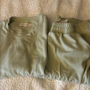 Abercrombie & Fitch Sage Green Short Sleeve Top